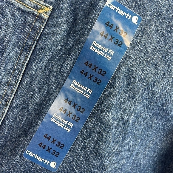 NWT Carhartt Relaxed Fit Men’s Carpenter Jeans Size 44x32 - Picture 6 of 9